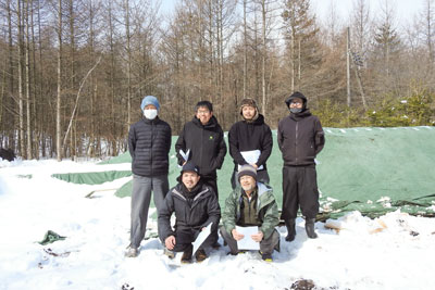 堆肥づくりを確認